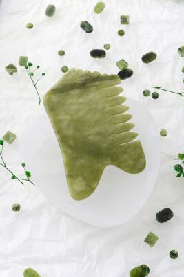 Yeşim Taşı Doğal Taş Gua Sha Tarak - Osmanlı Doğaltaş