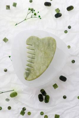 Yeşim Taşı Doğal Taş Oval Tarak - Osmanlı Doğaltaş