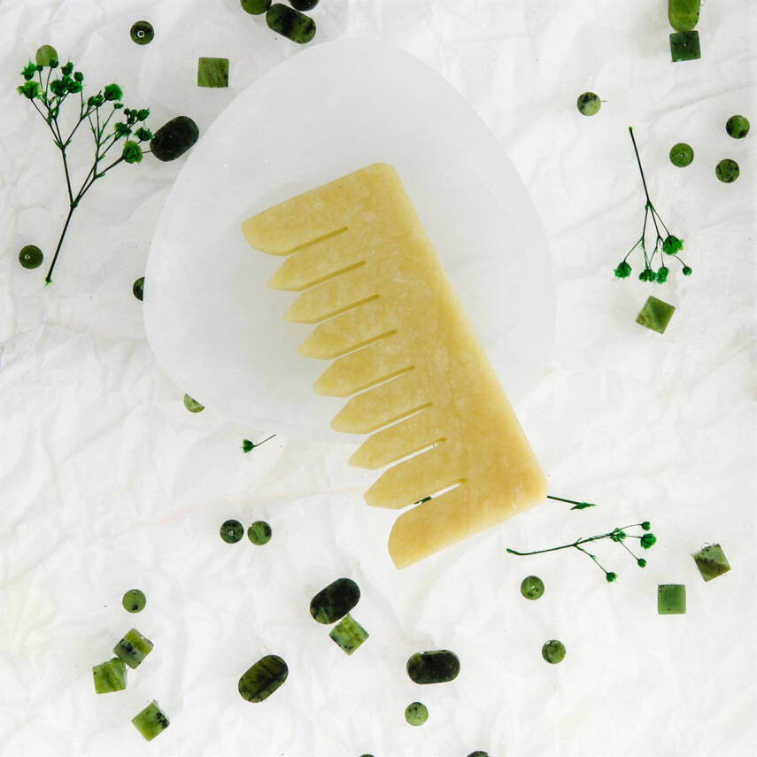 Yeşim Taşı Doğal Taş Tarak - 3