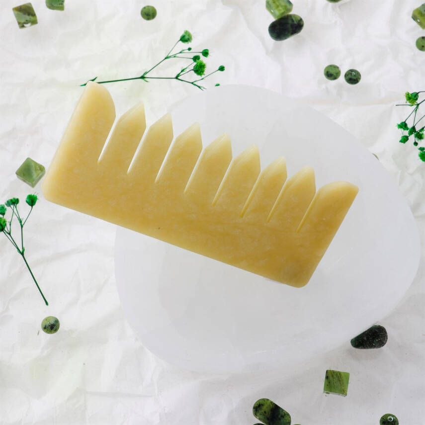 Yeşim Taşı Doğal Taş Tarak - 4