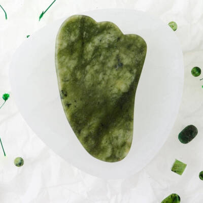 Yeşim Taşı Gua Sha Yüz Masaj Taşı Kaz Ayaklı - 2