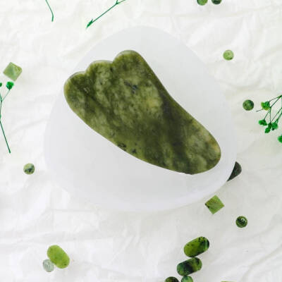 Yeşim Taşı Gua Sha Yüz Masaj Taşı Kaz Ayaklı - 3