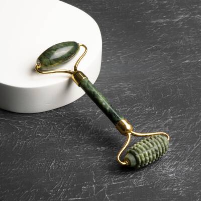 Yeşim Taşı Tırtıklı Roller Masaj Aleti - Osmanlı Doğaltaş