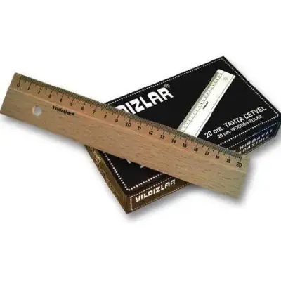 Yıldızlar Ahşap Cetvel 20 cm - 2