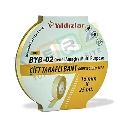 Yıldızlar Çift Taraflı Bant 15 mm x 25 m - 1