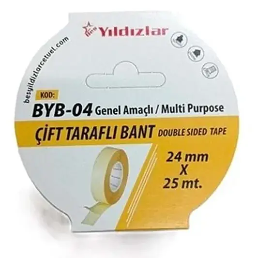 Yıldızlar Çift Taraflı Bant 24 mm x 25 m - 2