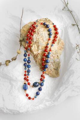 Zahira, Akik Lapis Güneş Taşı Doğal Taş Kolye - 2