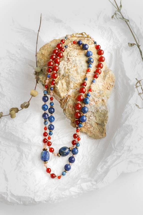 Zahira, Akik Lapis Güneş Taşı Doğal Taş Kolye - 2