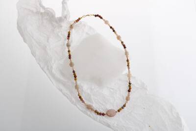 Zaire, Güneş Taşı Jasper Doğal Taş Kolye - 2