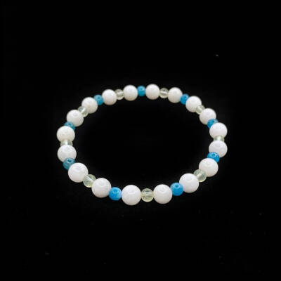 Zayıflama Açlık Bastırma Korkuları Azaltma Bilekliği - Ay Taşı - Prehnit - Apatit - Osmanlı Doğaltaş