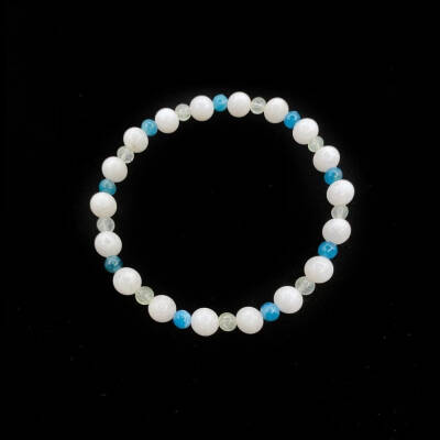 Zayıflama Açlık Bastırma Korkuları Azaltma Bilekliği - Ay Taşı - Prehnit - Apatit - 3