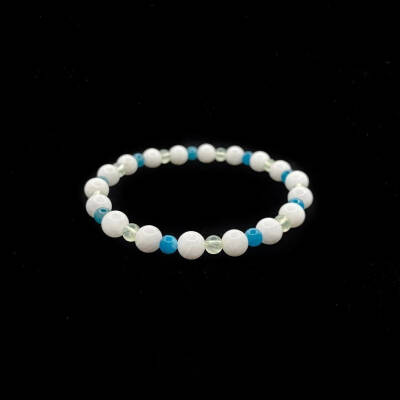 Zayıflama Açlık Bastırma Korkuları Azaltma Bilekliği - Ay Taşı - Prehnit - Apatit - 4