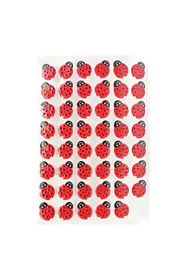 Zizu Uğur Böceği Kabartmalı Sticker A4 - 1